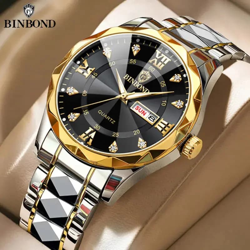 Bindbond Watch Luxury Mans - Black& White  