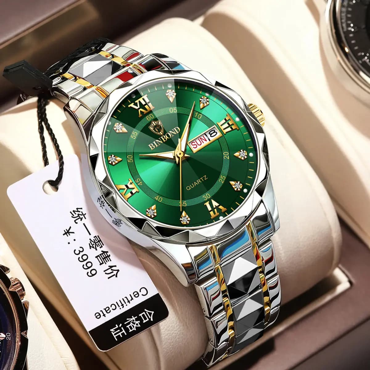 Bindbond Watch Luxury Mans - Green  
