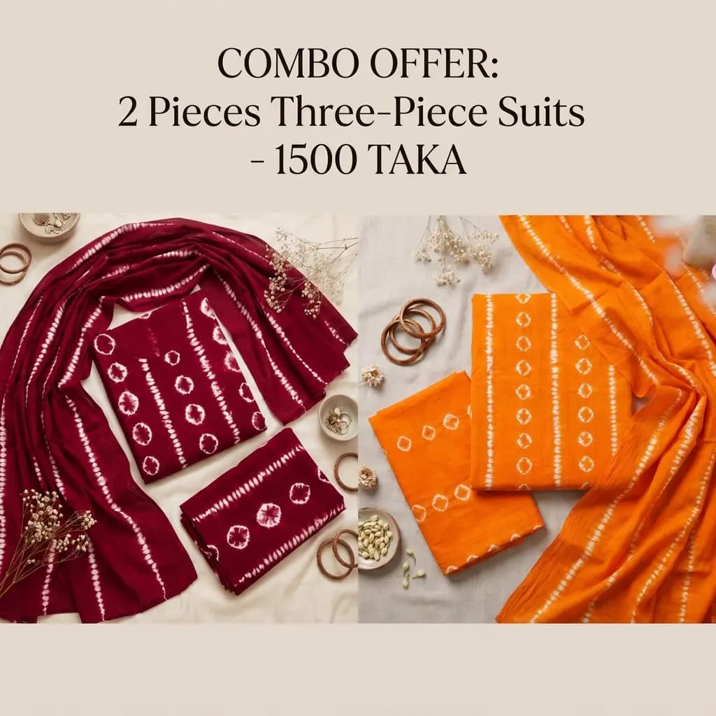Batik three piece - 2 pis Combo 