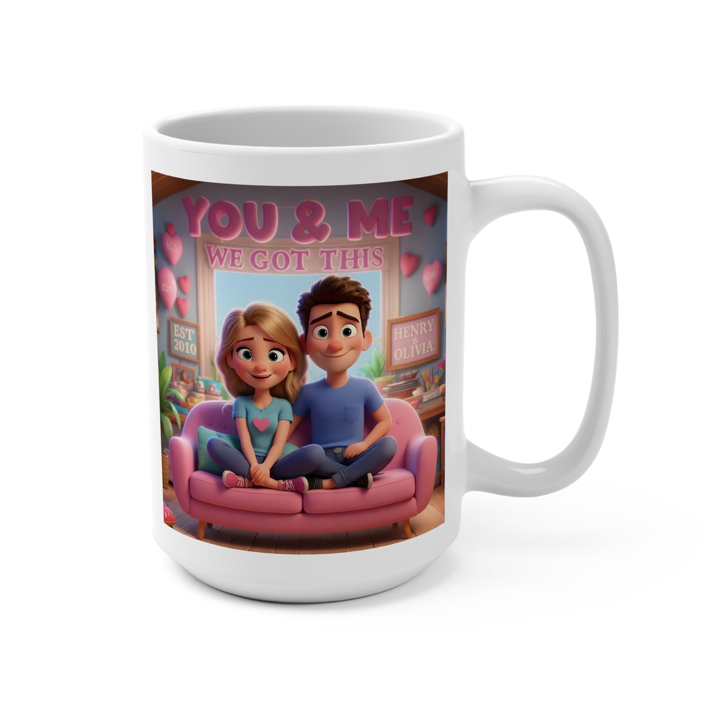 Custom 15oz Mug – Personalized Coffee Cup for Home & Office