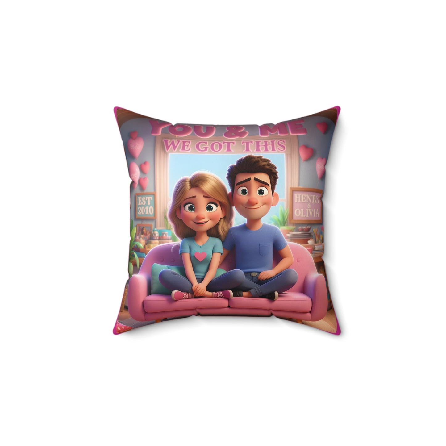 Custom 'I Choose You' Couple Photo Pillow – Personalized Romantic Gift