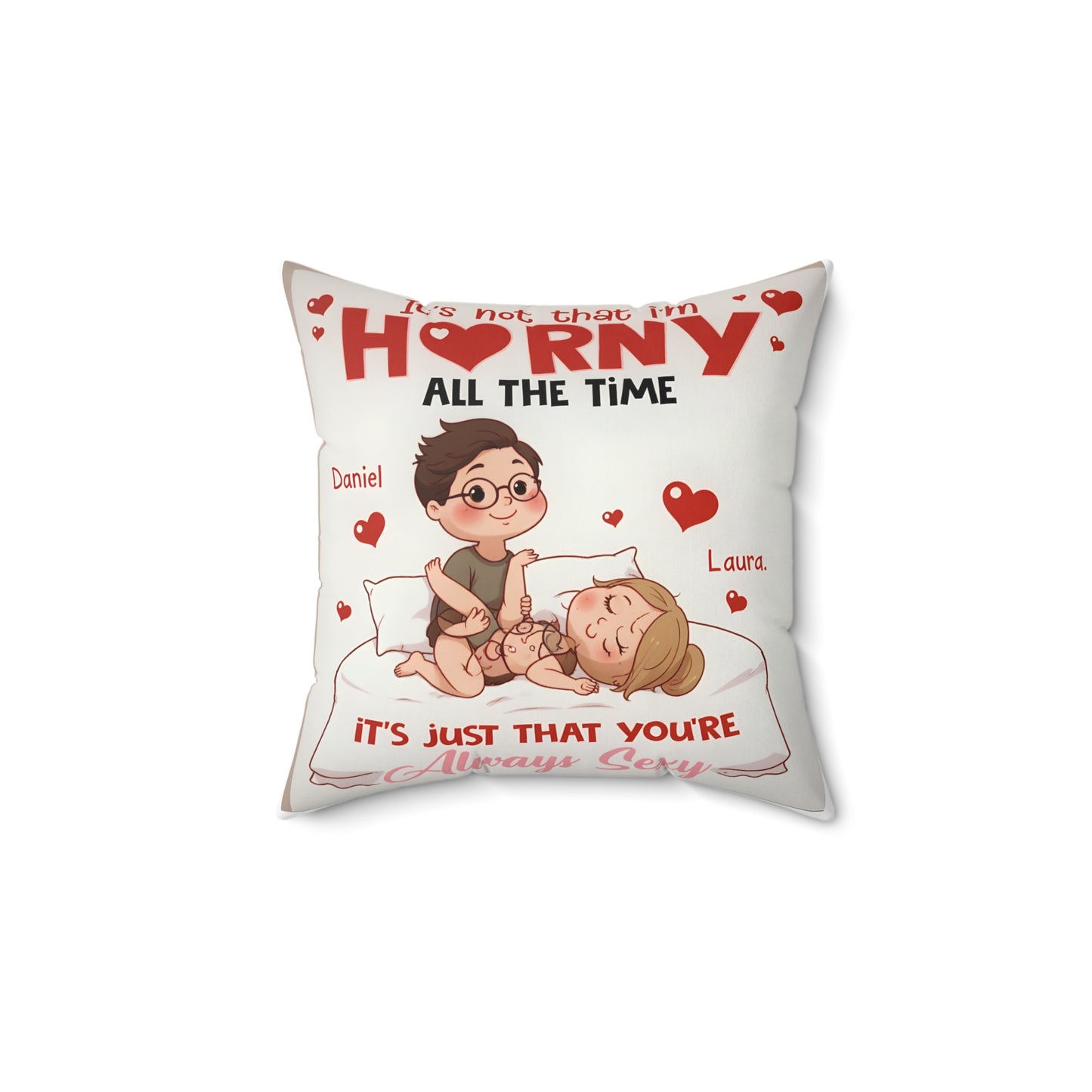 Custom Naughty Couple Pillow – Funny & Dirty Personalized Gift for Him & Her