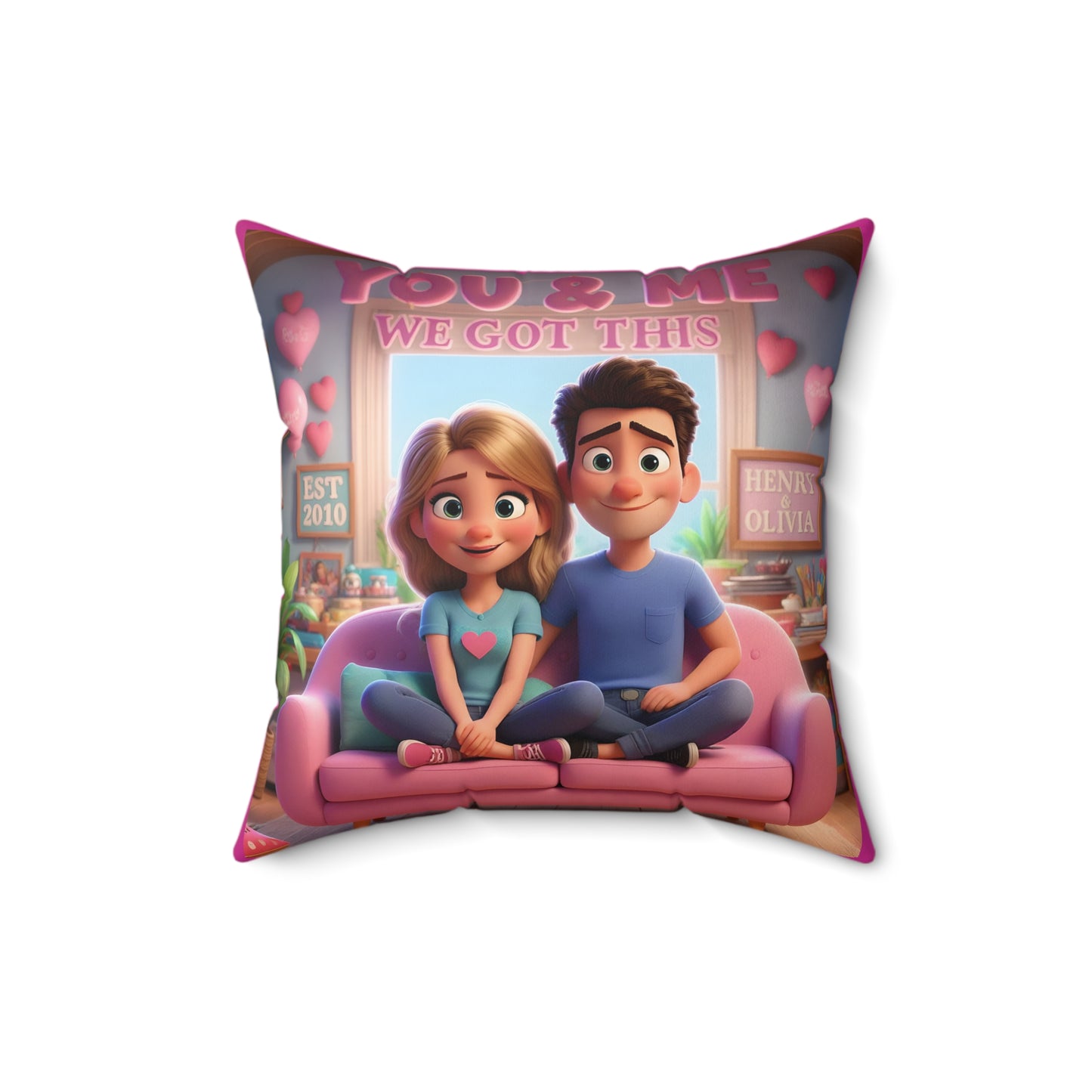 Custom 'I Choose You' Couple Photo Pillow – Personalized Romantic Gift