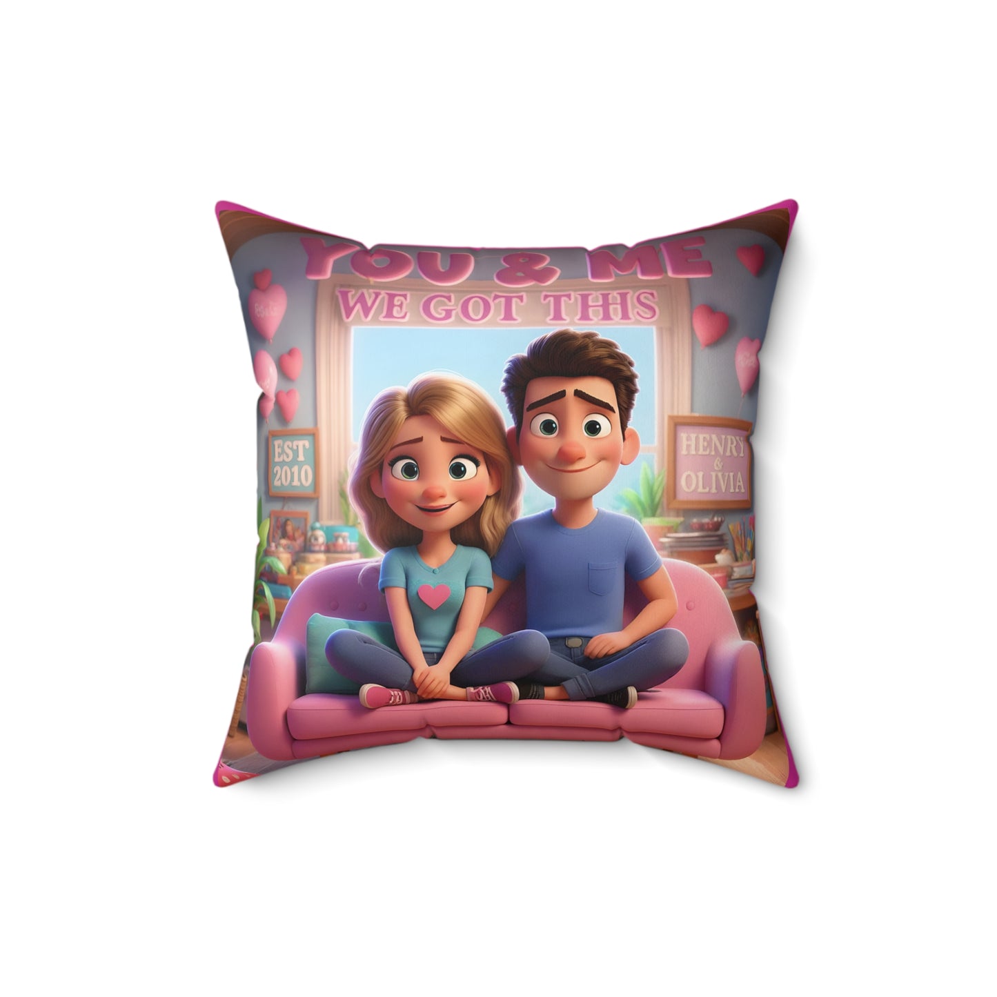 Custom 'I Choose You' Couple Photo Pillow – Personalized Romantic Gift