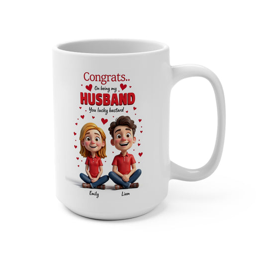 Personalized Couple Mug – Custom Romantic Gift for Coffee Lovers