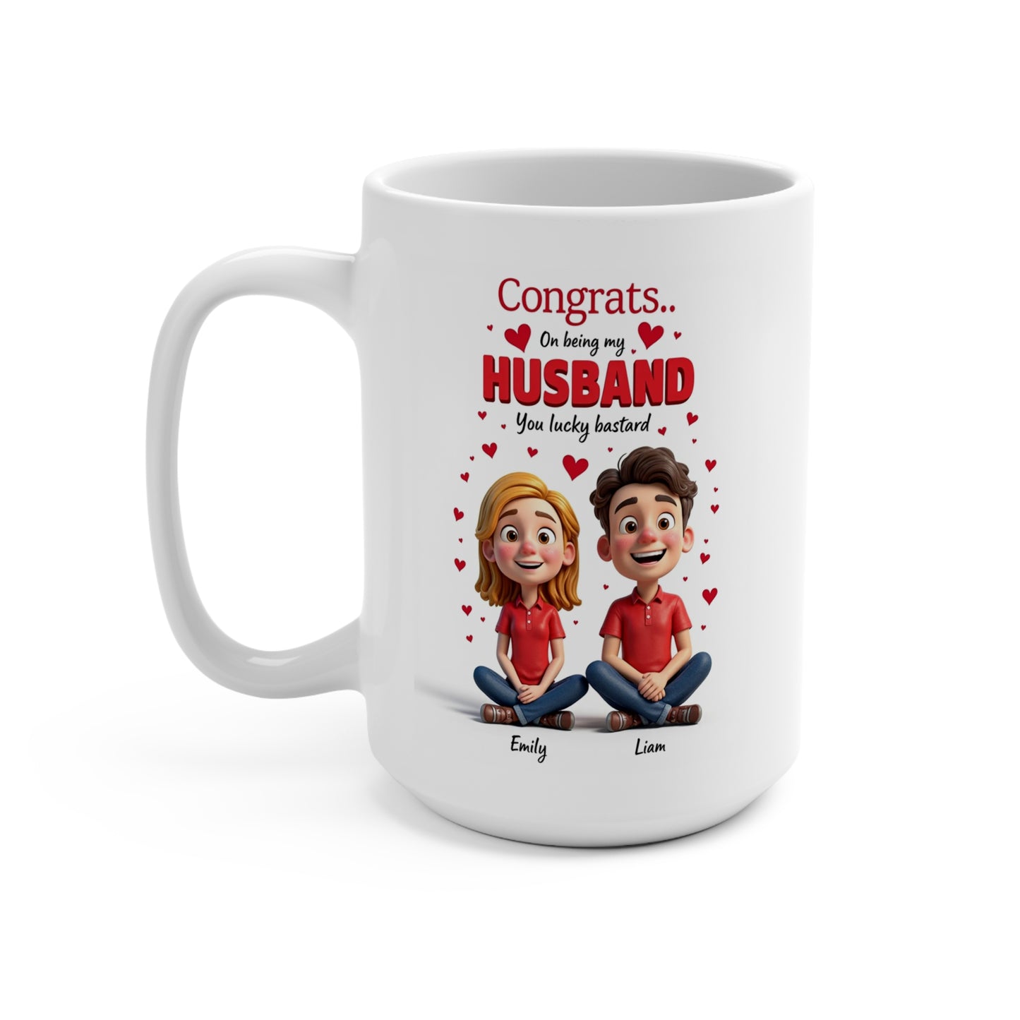 Personalized Couple Mug – Custom Romantic Gift for Coffee Lovers