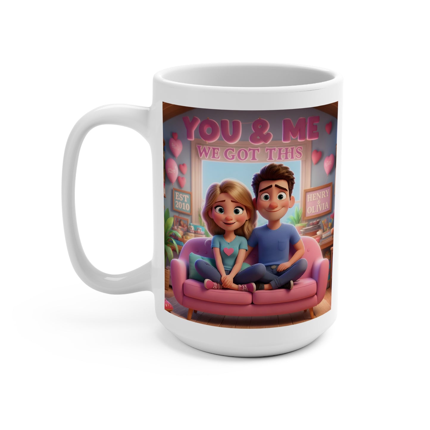 Custom 15oz Mug – Personalized Coffee Cup for Home & Office