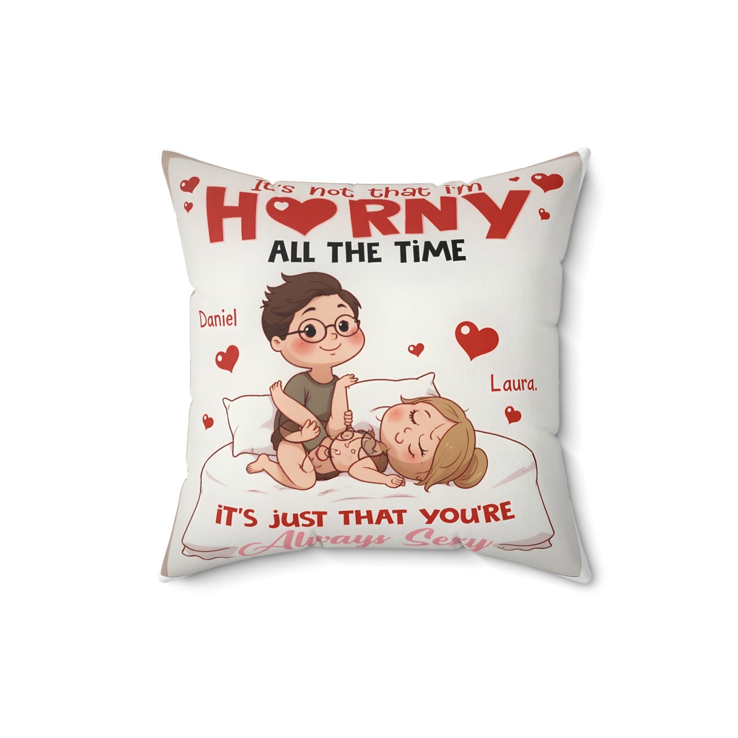 Custom Naughty Couple Pillow – Funny & Dirty Personalized Gift for Him & Her