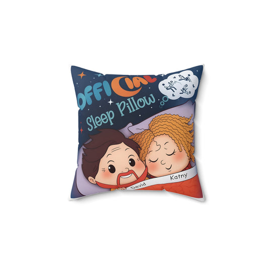 Funny Personalized Couple Pillow – ‘Steal The Bed Covers’ Custom Gift for Him & Her