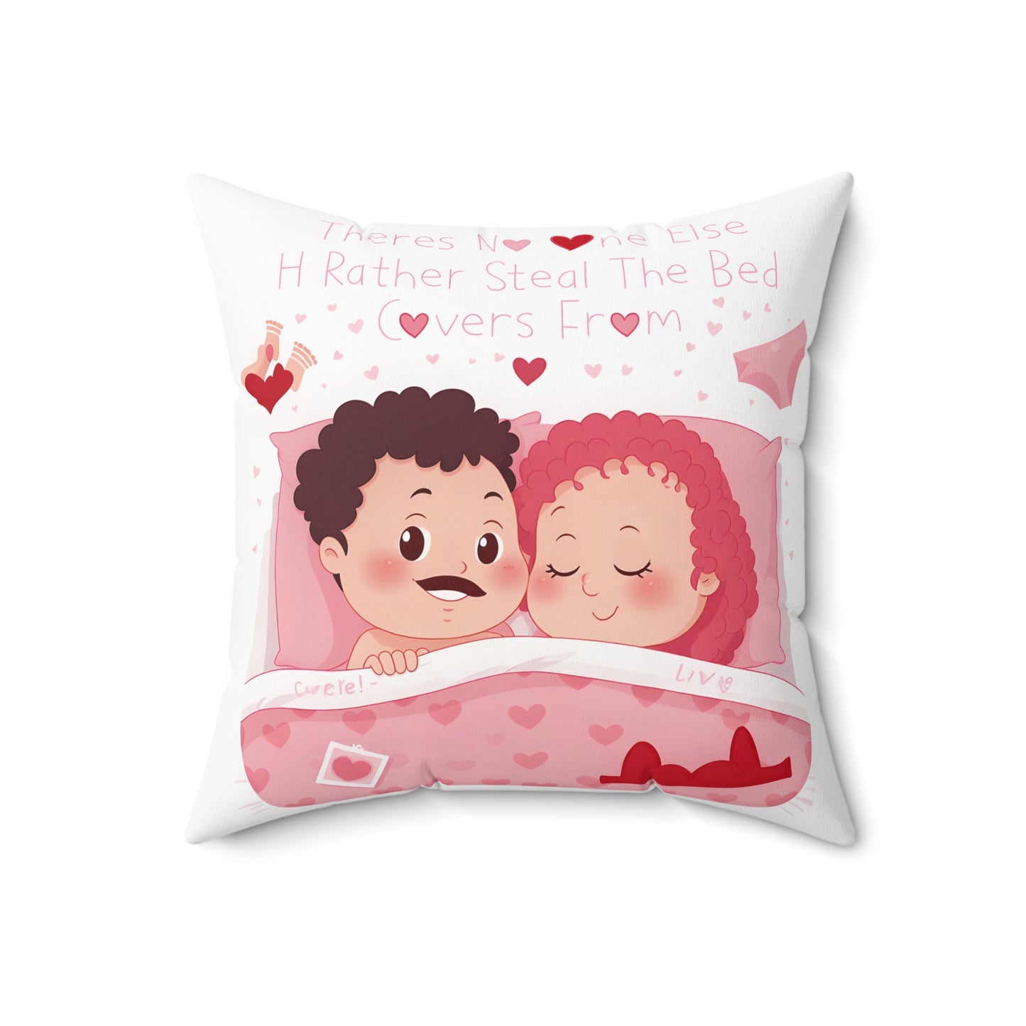 Funny Couple Pillow - Custom Name & Character Design for Couples