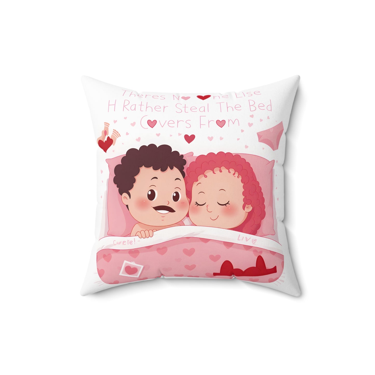 Funny Couple Pillow - Custom Name & Character Design for Couples