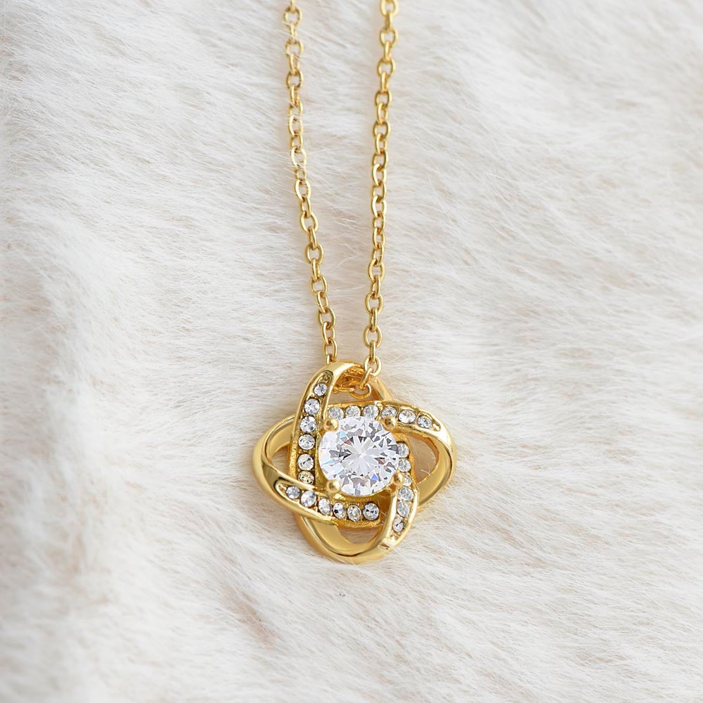 Love Knot Necklace – Yellow & White Gold | Symbol of Eternal Love