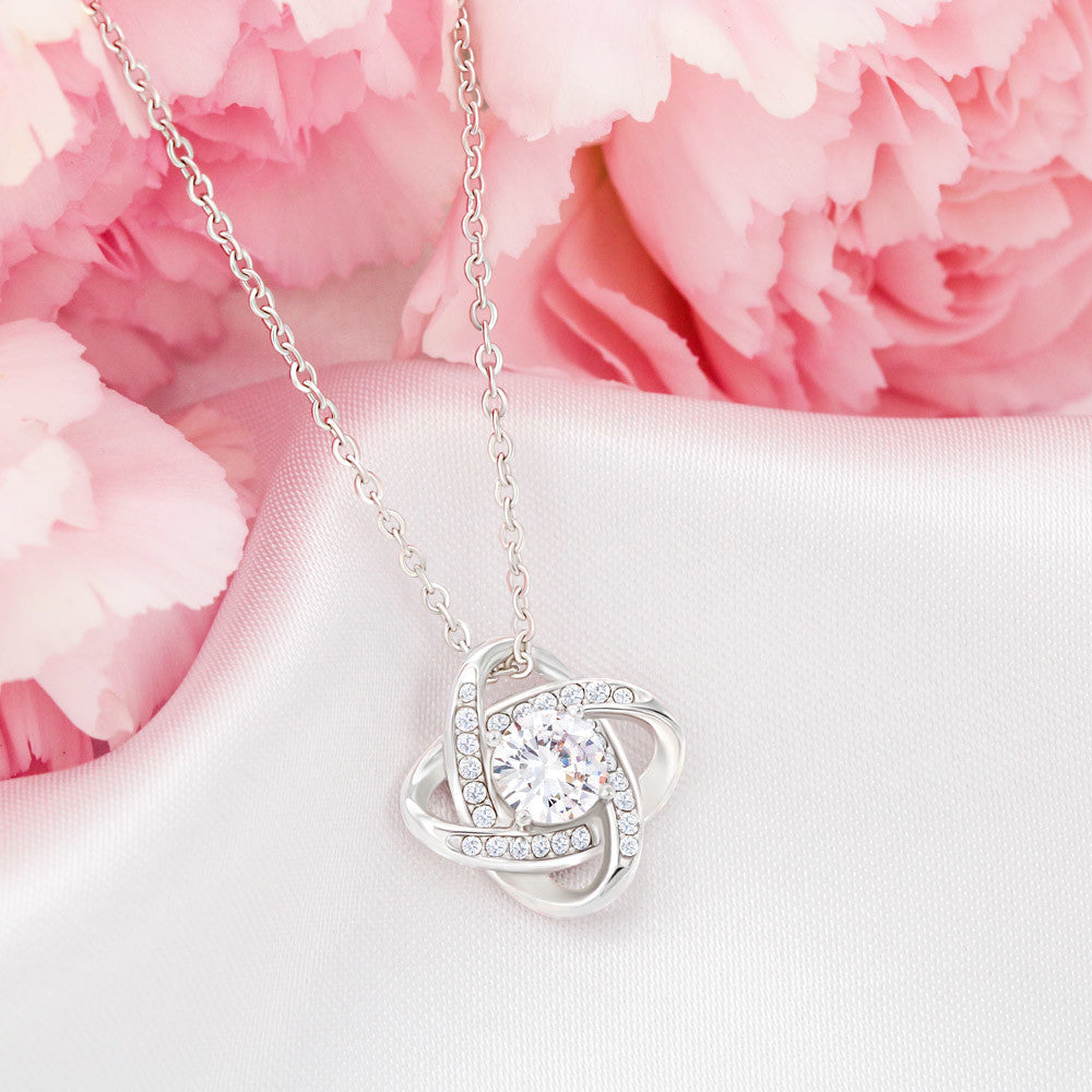 Love Knot Necklace – Yellow & White Gold | Symbol of Eternal Love