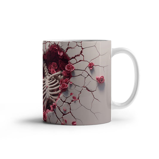 Till Death Do Us Part: Skeleton & Roses Mug