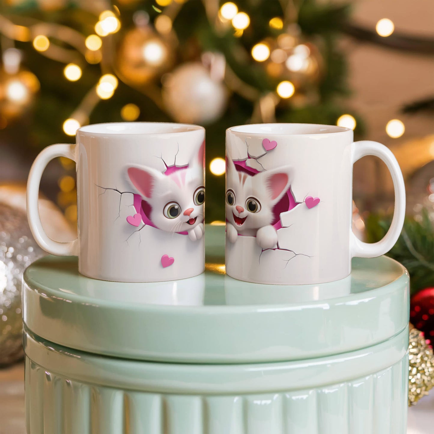 Purr-fect Love: Adorable Couple Cat Mug