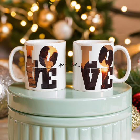 Heartbeat of Love – Customizable Photo Mug