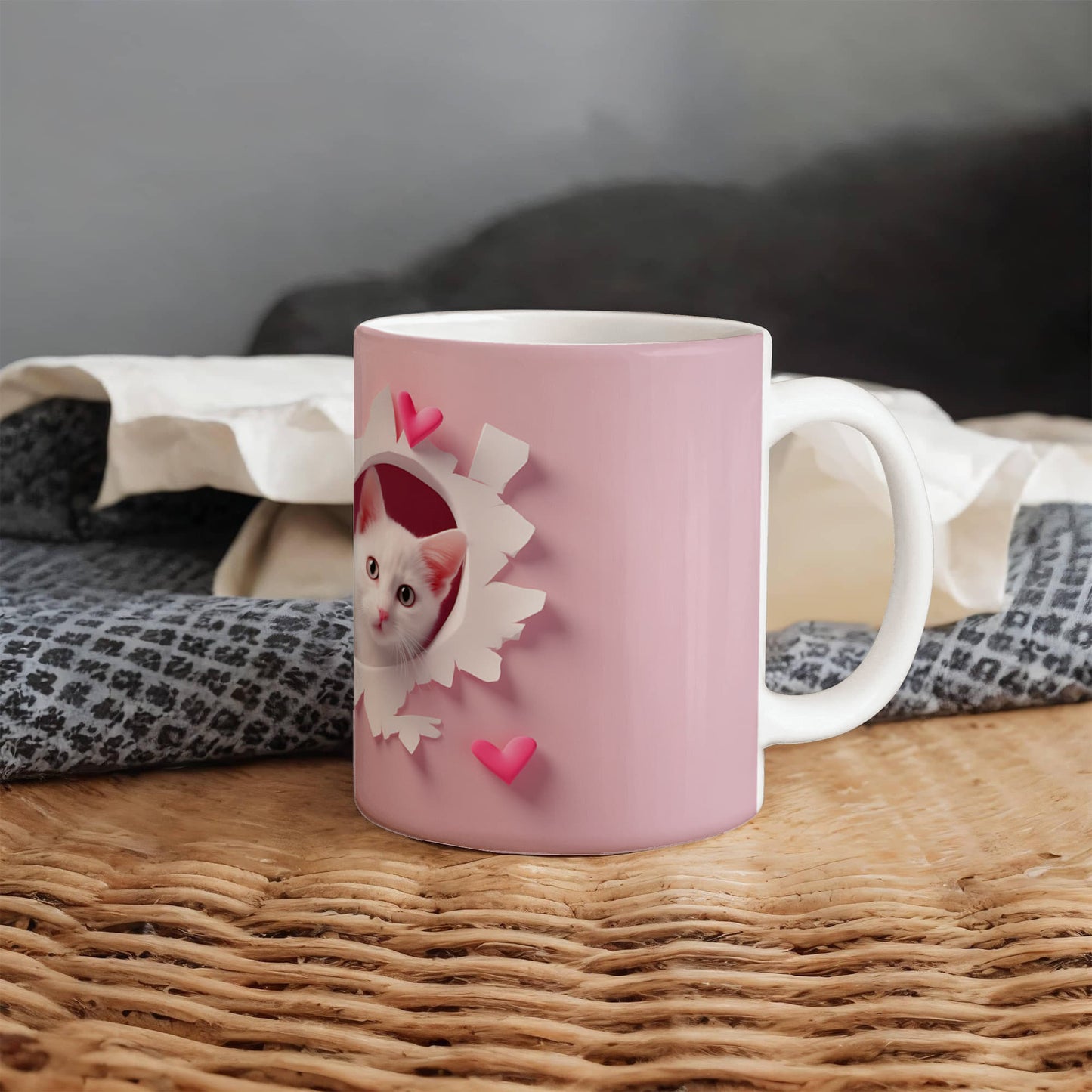 Purr-fect Love: Couple Cat Mug – A Sip of Romance!