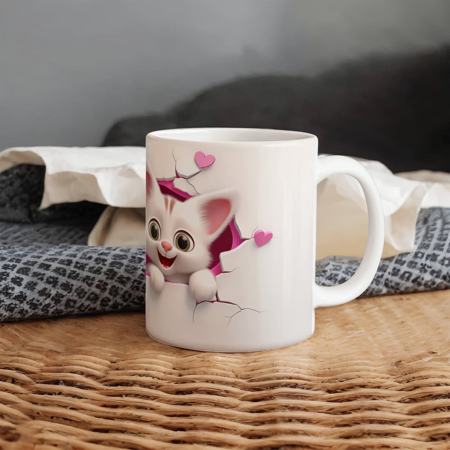 Purr-fect Love: Adorable Couple Cat Mug