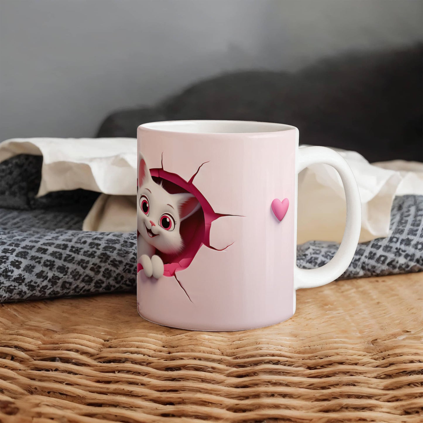 Sweetheart Kittens: Adorable Couple Cat Mug