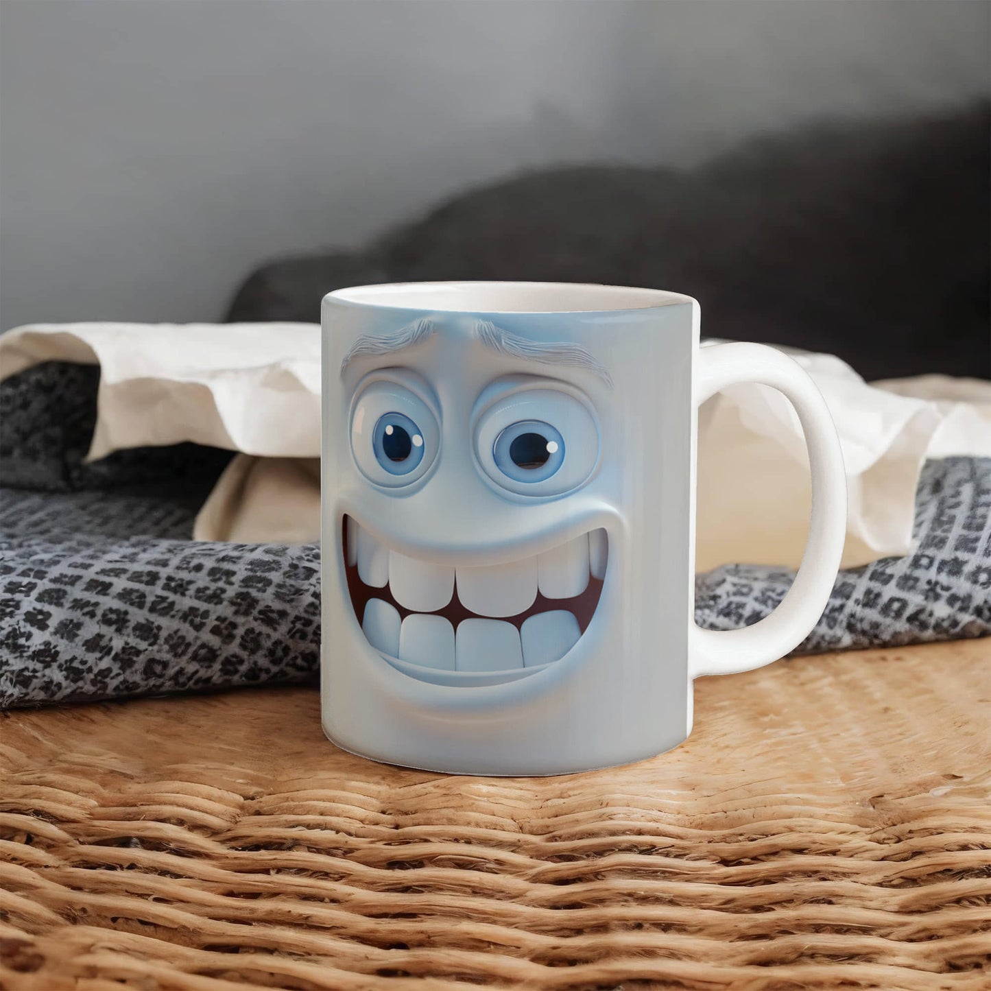 Awkward Grin: The Ultimate Funny Expression Mug