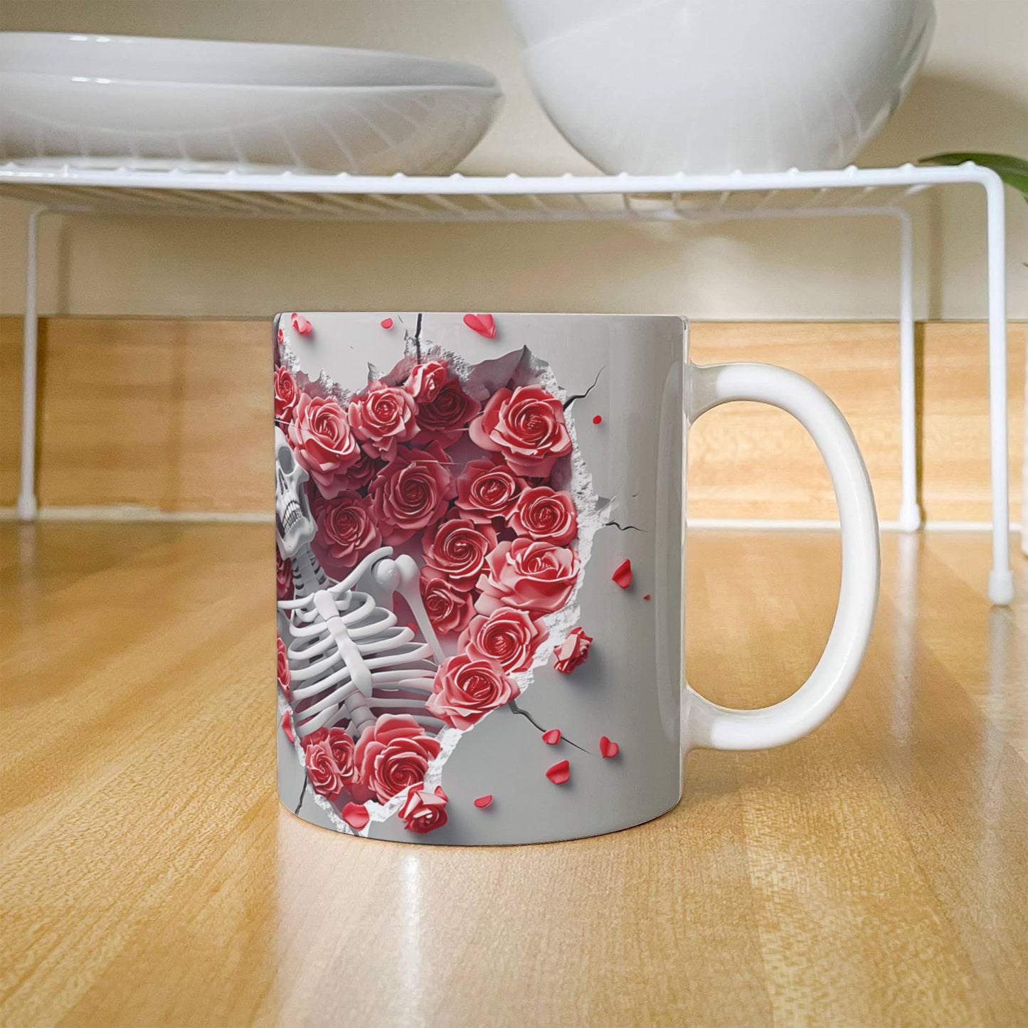 Eternal Love: Skeleton & Roses Mug