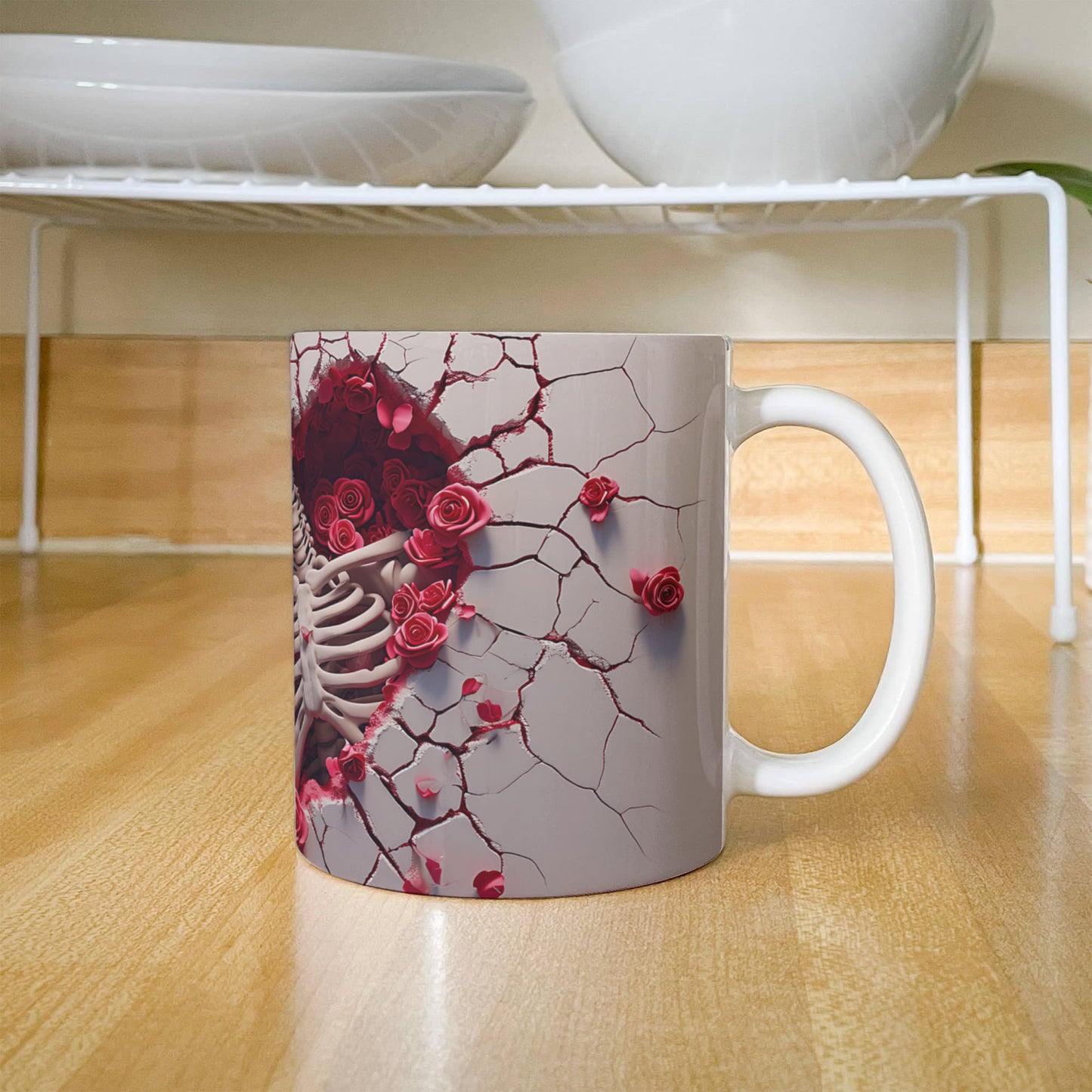 Till Death Do Us Part: Skeleton & Roses Mug