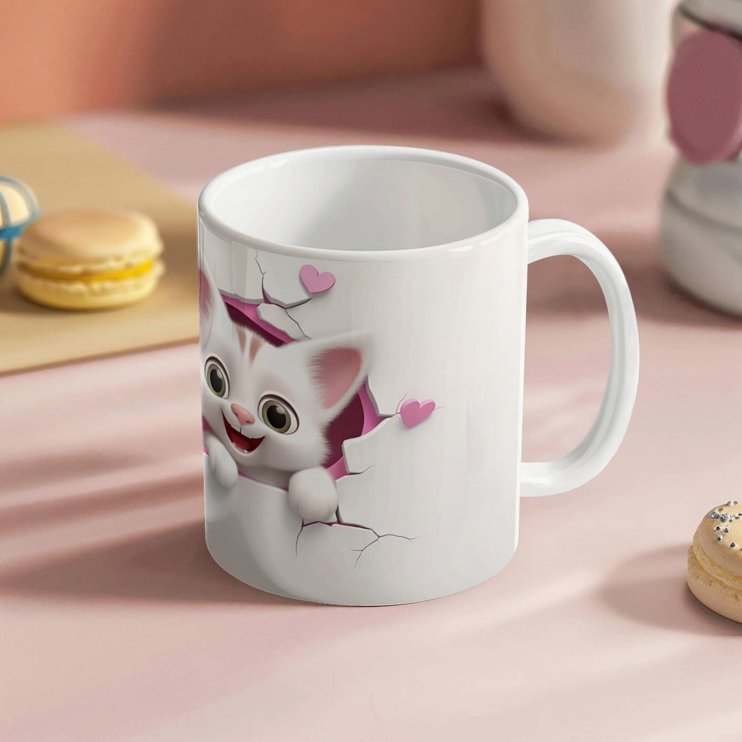 Purr-fect Love: Adorable Couple Cat Mug