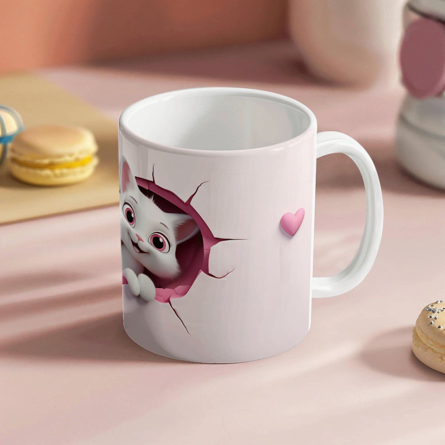 Sweetheart Kittens: Adorable Couple Cat Mug