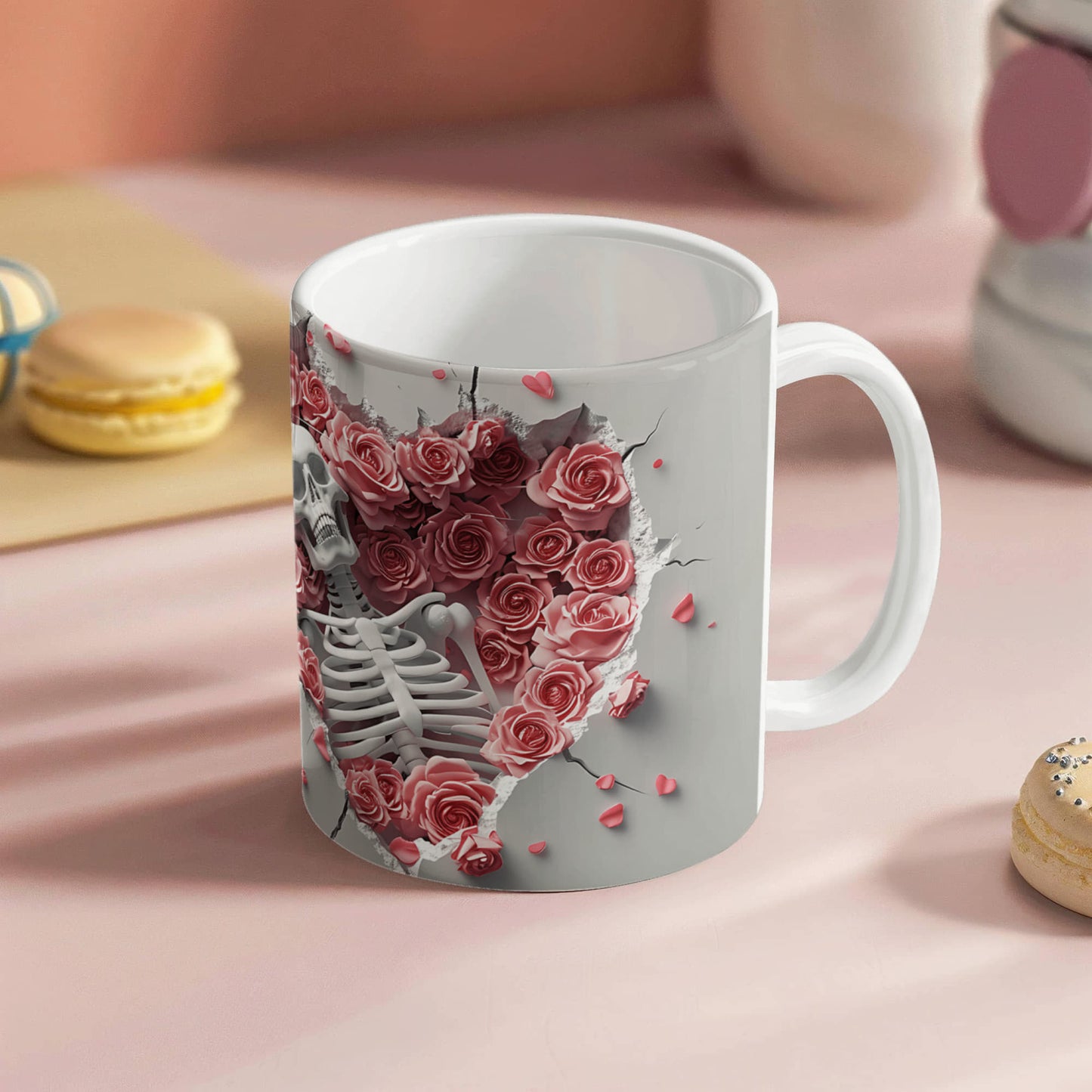 Eternal Love: Skeleton & Roses Mug