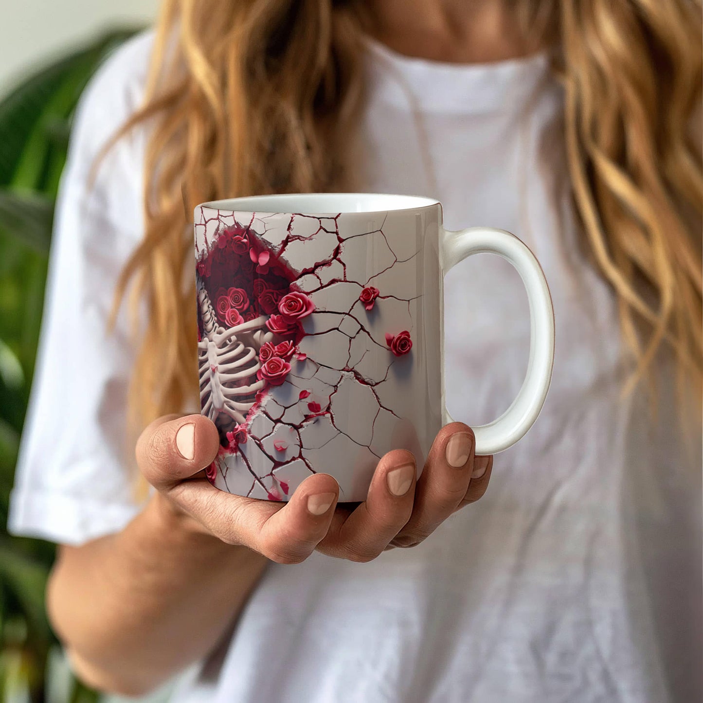 Till Death Do Us Part: Skeleton & Roses Mug