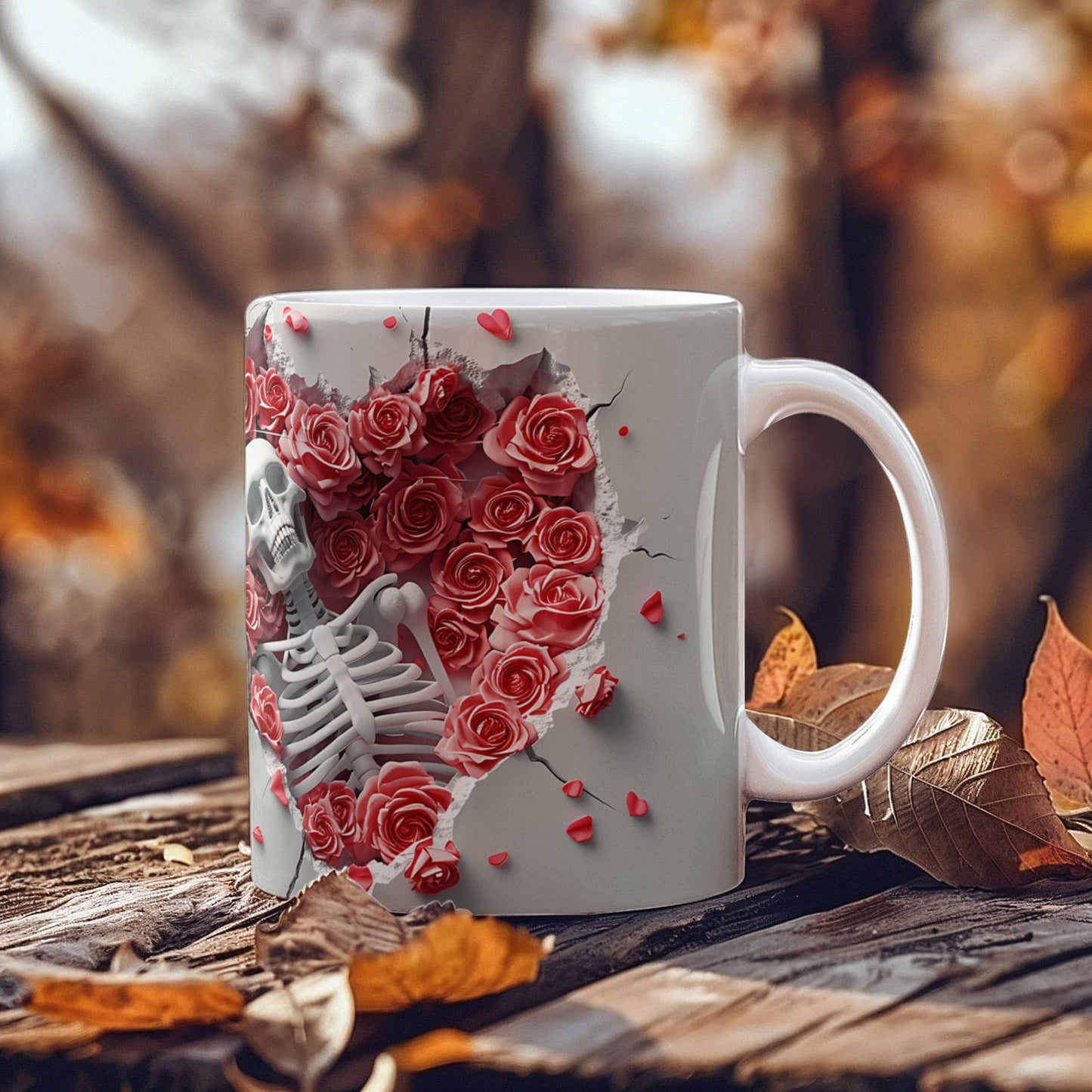 Eternal Love: Skeleton & Roses Mug