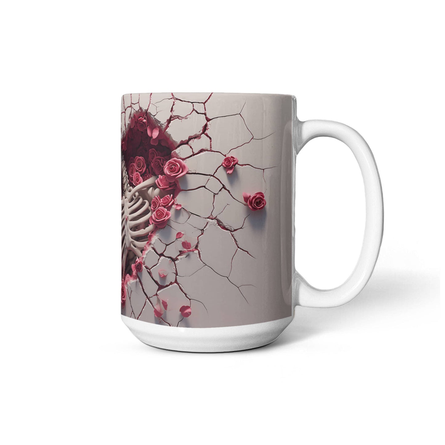 Till Death Do Us Part: Skeleton & Roses Mug