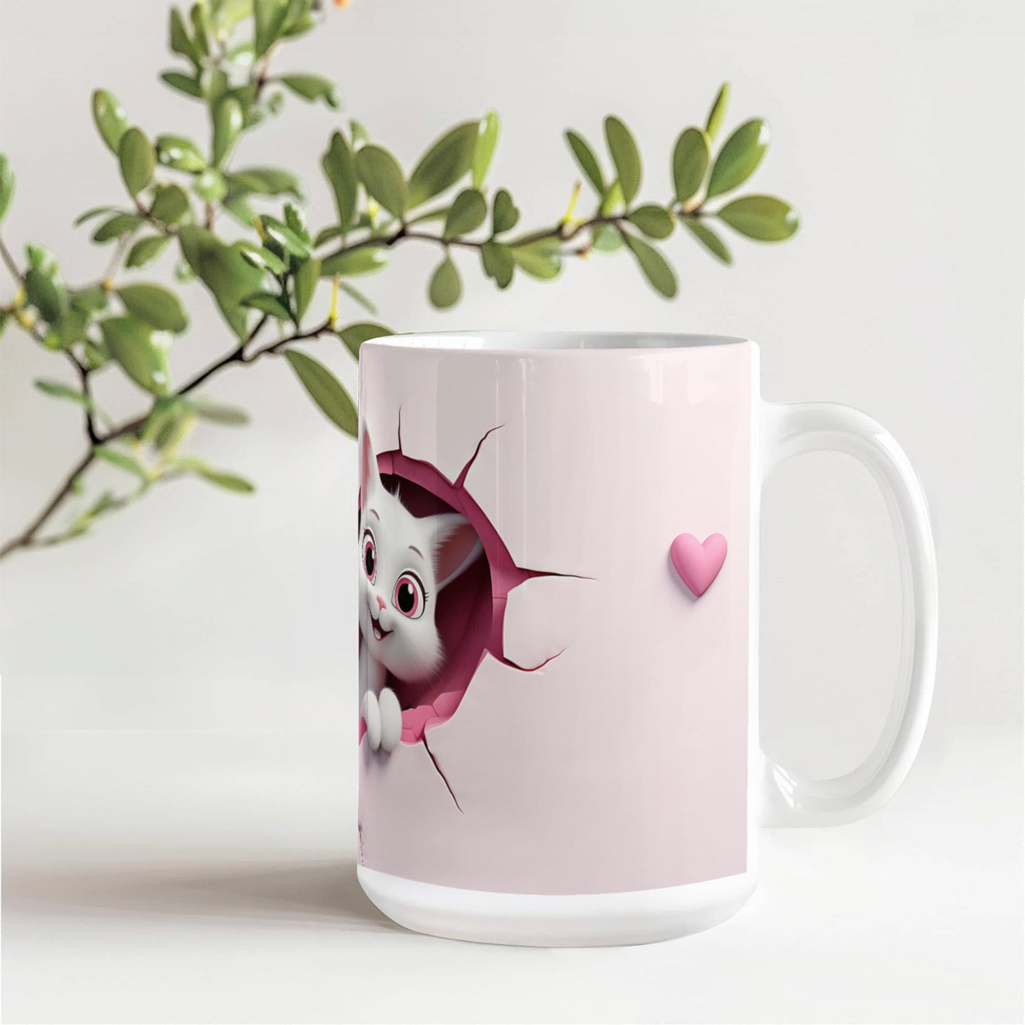 Sweetheart Kittens: Adorable Couple Cat Mug