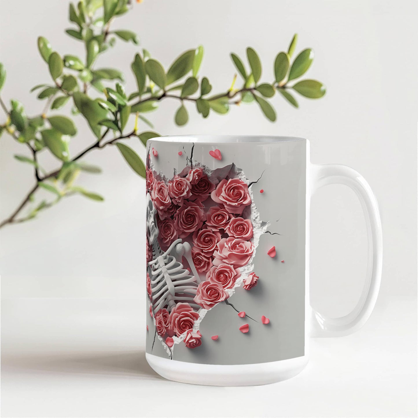 Eternal Love: Skeleton & Roses Mug