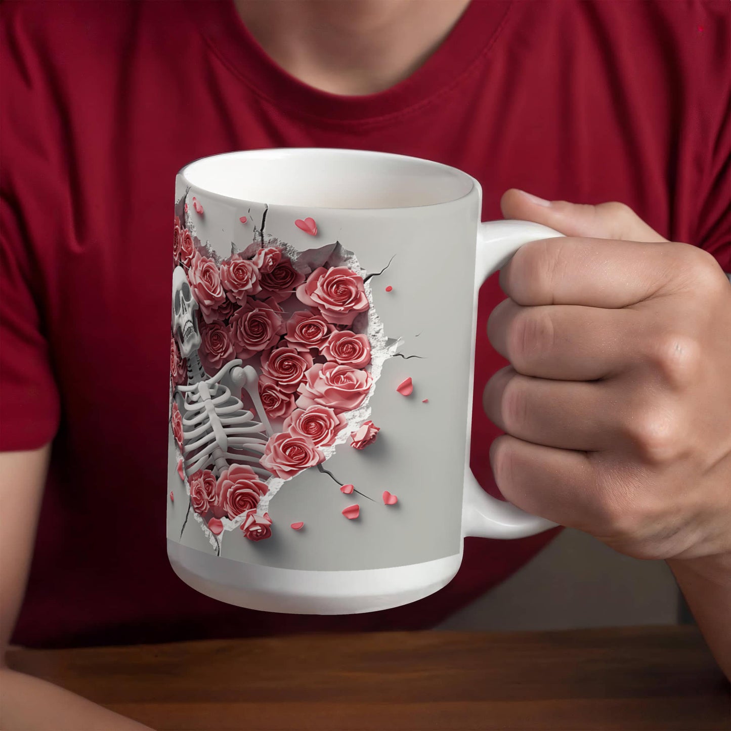 Eternal Love: Skeleton & Roses Mug