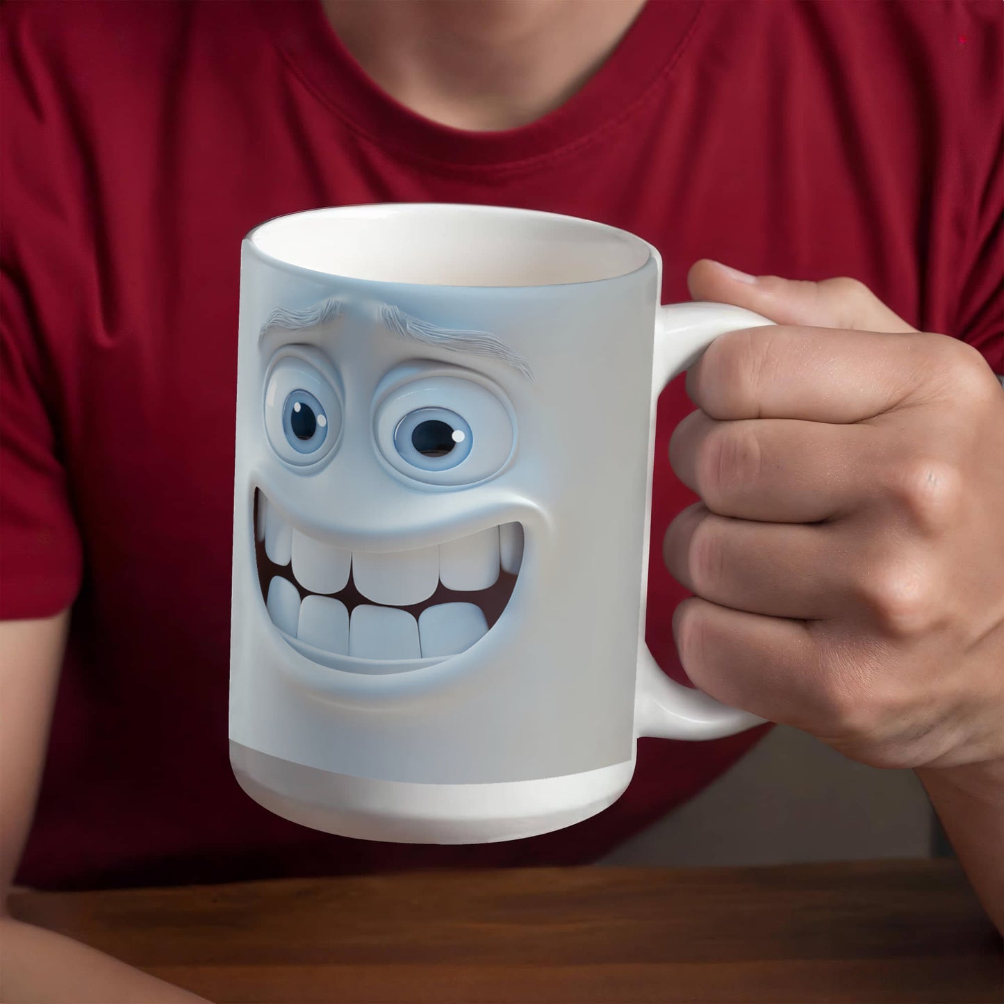 Awkward Grin: The Ultimate Funny Expression Mug