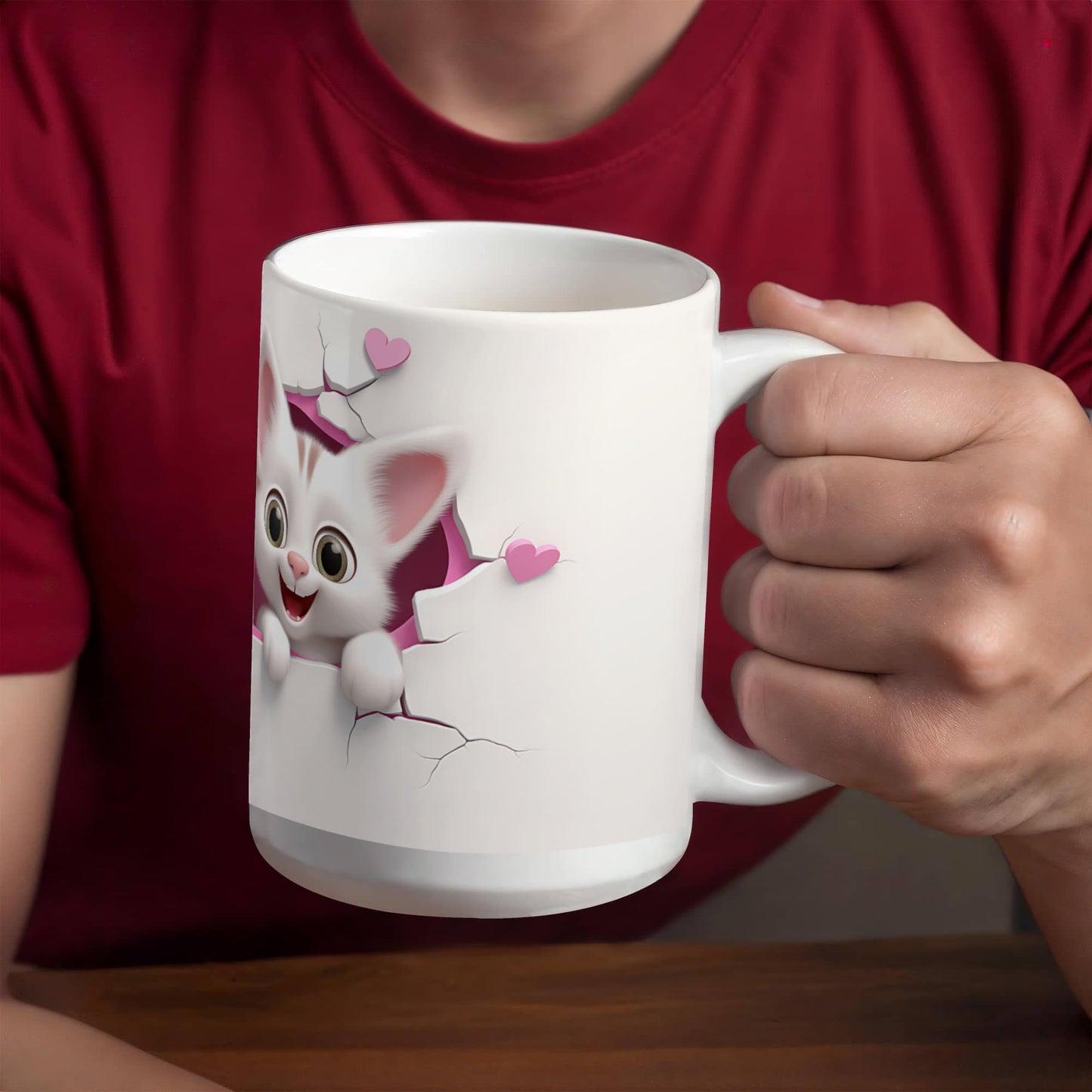 Purr-fect Love: Adorable Couple Cat Mug