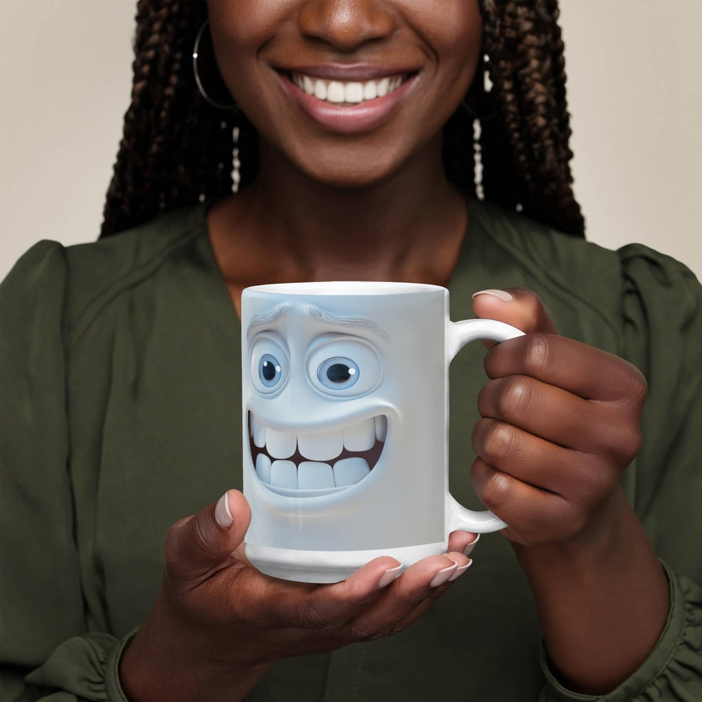 Awkward Grin: The Ultimate Funny Expression Mug