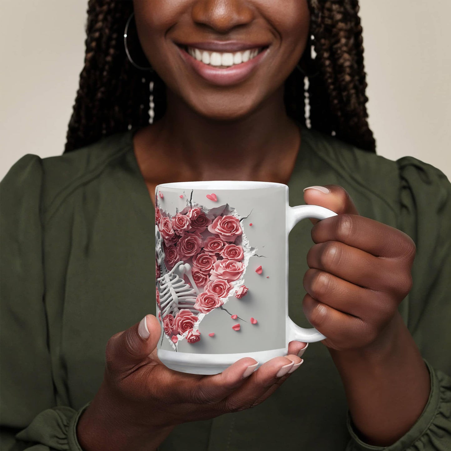 Eternal Love: Skeleton & Roses Mug