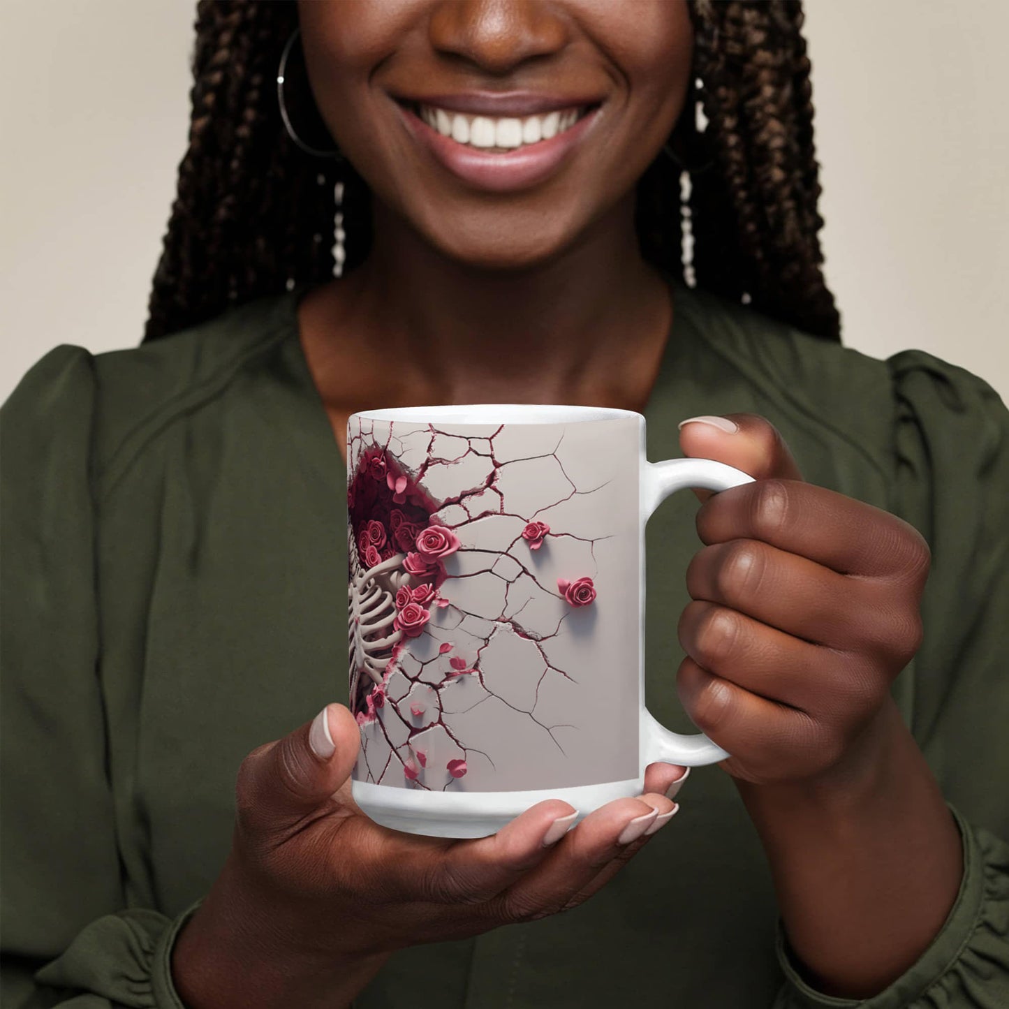 Till Death Do Us Part: Skeleton & Roses Mug