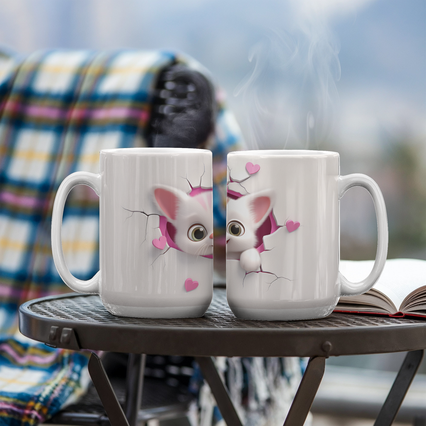 Purr-fect Love: Adorable Couple Cat Mug