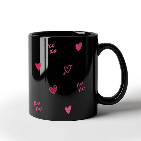 All You Need is Love (and Coffee) - Black Edition Mug