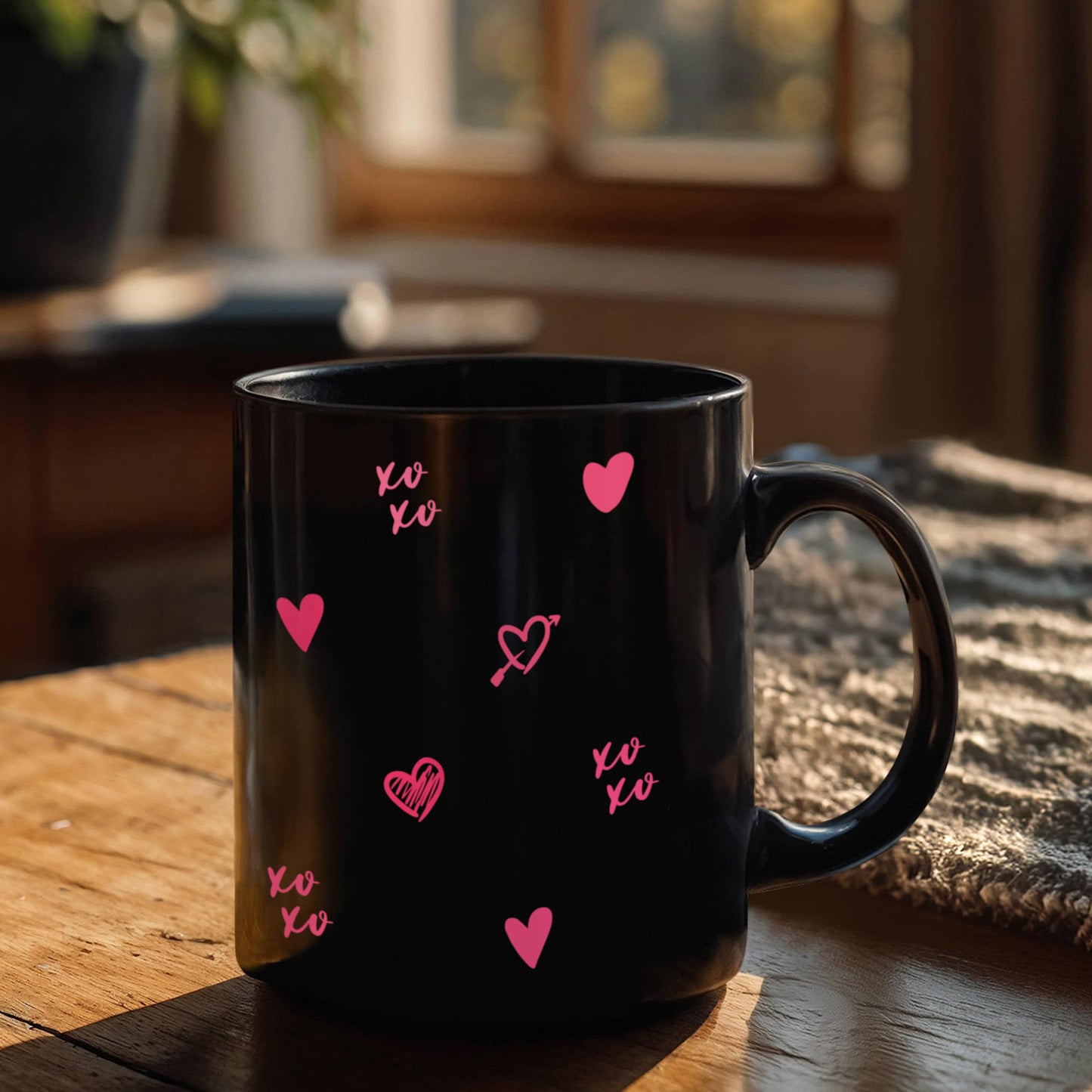 All You Need is Love (and Coffee) - Black Edition Mug