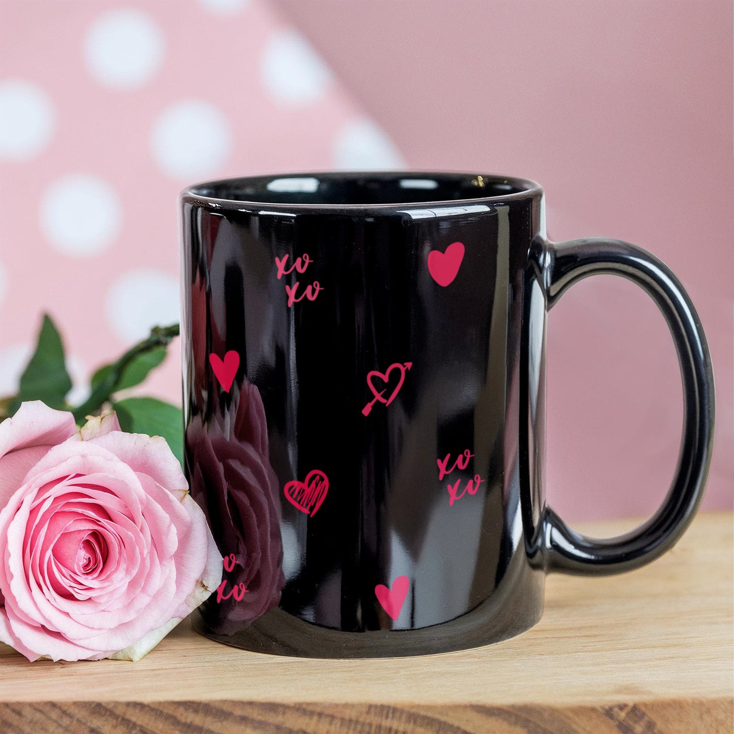 All You Need is Love (and Coffee) - Black Edition Mug