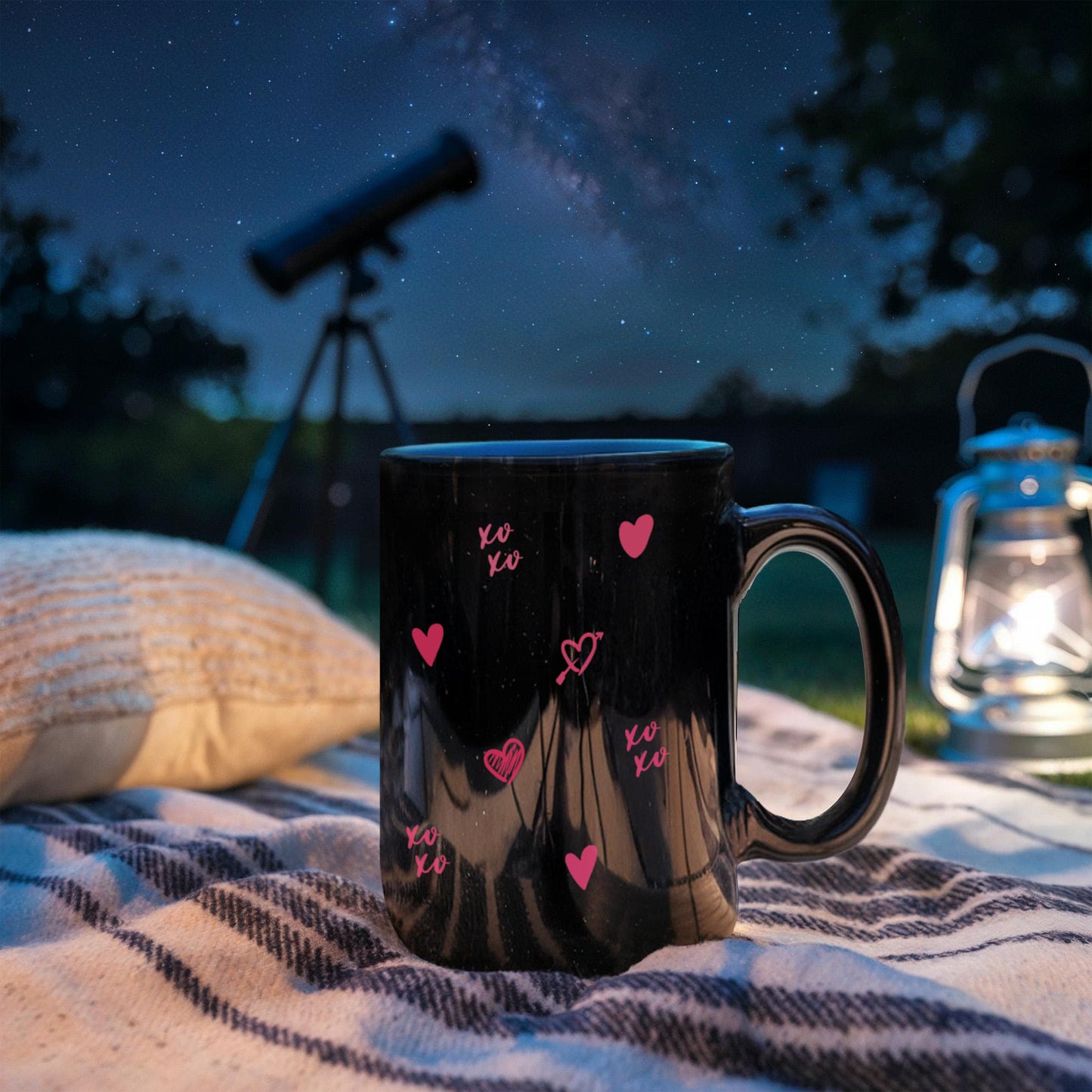 All You Need is Love (and Coffee) - Black Edition Mug